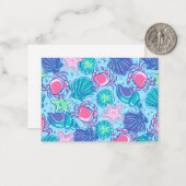 Preppy Beach Shell Crab Notitiekaartje (Voorkant / Achterkant in situ)