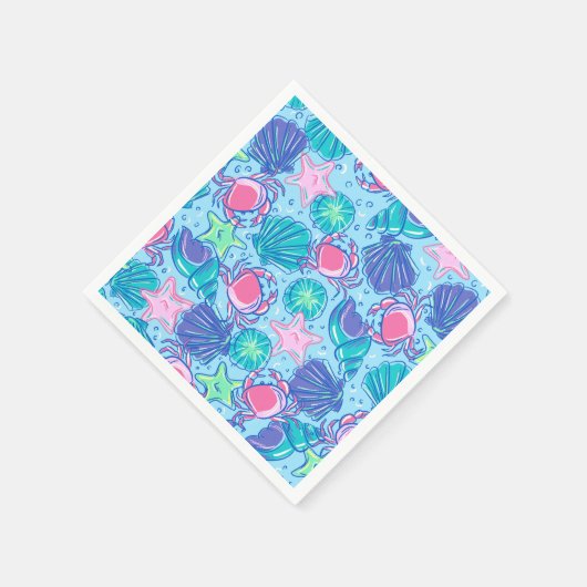 Preppy Beach Shell Crab Servet (Hoek)