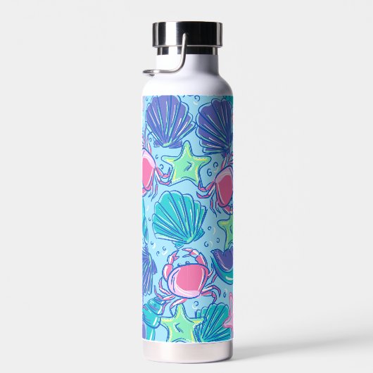 Preppy Beach Shell Crab Waterfles (Rechts)