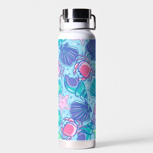 Preppy Beach Shell Crab Waterfles (Achterkant)