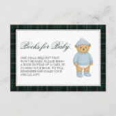 Preppy Bear Baby Shower Books for Baby Informatiekaartje (Voorkant)