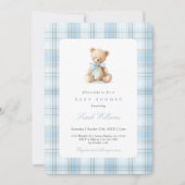 Preppy Bear Baby Shower Boy Kaart (Voorkant)
