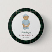Preppy Bear Baby Shower Button (Voorkant)