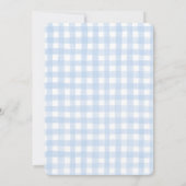 Preppy Beary First Birthday Invitation Kaart (Achterkant)