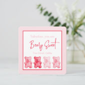 Preppy Beary Sweet Gummy Beer Valentijn Kaart (Staand voorkant)