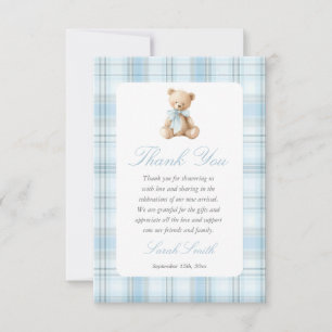 Preppy Beer Babyshower Jongen Bedankkaart
