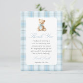 Preppy Beer Babyshower Jongen Bedankkaart (Staand voorkant)
