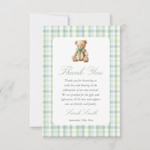 Preppy Beer Babyshower Jongen Bedankkaart