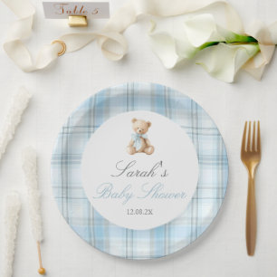 Preppy Beer Babyshower Jongen Papieren Bordje