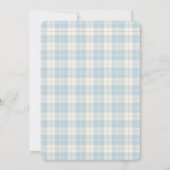 Preppy Beer Blue Plaid Arch Baby shower Kaart (Achterkant)