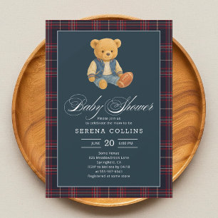 Preppy Beer Football Baby shower uitnodiging