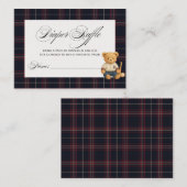 Preppy Beer Honkbal Baby shower Luier Raffle Informatiekaartje (Voorkant / Achterkant)