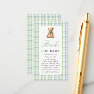 Preppy Beer Jongen Baby Shower Boeken voor Baby Ka Informatiekaartje
