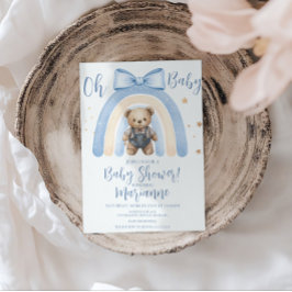 Preppy Beer Overall Jongen Casual Baby Shower Kaart