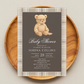 Preppy Beer Soft Neutral Baby shower Invitation Kaart