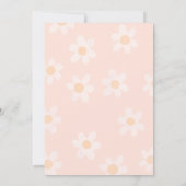 Preppy Beige Daisy Y2K Happy Face Party Verjaardag Kaart (Achterkant)