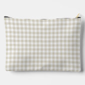 Preppy Beige Geruit Bruidsmeisje Reizen Etui (Achterkant)