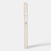 Preppy Beige Stripe Monogram iPhone 16 Case-Mate iPhone Case (Achterkant / Links)