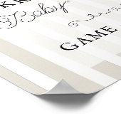 Preppy Beige Tennis Baby shower Welkom Poster (Hoek)