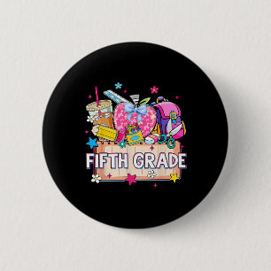 Preppy Benodigdheden Vijfde Klas Gelukkige Laatste Ronde Button 5,7 Cm