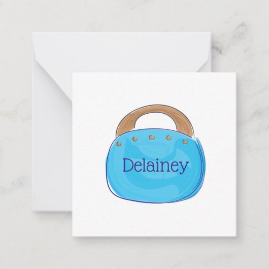 Preppy Bermuda Bag persoonlijk Notitiekaartje (Voorkant)
