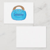 Preppy Bermuda Bag persoonlijk Notitiekaartje (Voorkant / Achterkant)