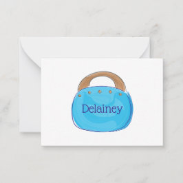 Preppy Bermuda Bag persoonlijk Notitiekaartje