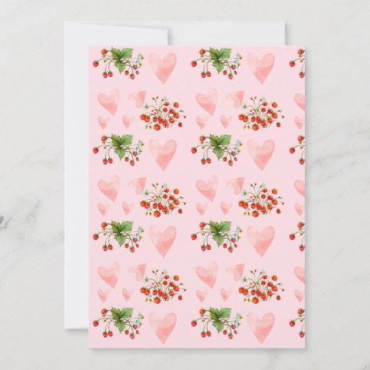 Preppy Berry Eerste Moederdag Wilde Aardbei Kaart (Achterkant)