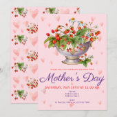 Preppy Berry Eerste Moederdag Wilde Aardbei Kaart (Voorkant / Achterkant)