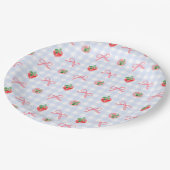 Preppy Berry Eerste Verjaardag Waterverf Strawberr Papieren Bordje (Gekanteld)