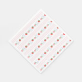 Preppy Berry Eerste Verjaardag Waterverf Strawberr Servet (Hoek)