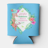 Preppy Bikini Bruid Bachelorette Party Weekend Blikjeskoeler (Voorkant)