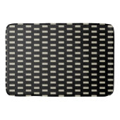 Preppy Black en Ivory Geometric Pattern Badmat (Voorkant)