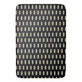 Preppy Black en Ivory Geometric Pattern Badmat (Voorkant Verticaal)
