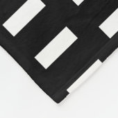 Preppy Black en White Geometric Pattern Fleece Deken (Hoek)