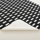 Preppy Black en White Geometric Pattern Sherpa Deken (3/4)