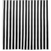 Preppy Black en White Stripes Geometric Pattern Douchegordijn (Voorkant)