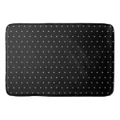 Preppy Black en White Tiny Polka Dots Pattern Badmat (Voorkant)