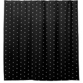 Preppy Black en White Tiny Polka Dots Pattern Douchegordijn (Voorkant)