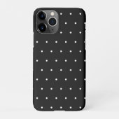 Preppy Black en White Tiny Polka Dots Pattern iPhone Hoesje (Achterkant)
