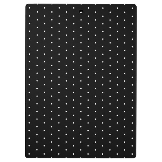 Preppy Black en White Tiny Polka Dots Pattern Klembord (Achterkant)