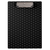 Preppy Black en White Tiny Polka Dots Pattern Klembord (Voorkant)