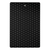 Preppy Black en White Tiny Polka Dots Pattern Mini Klembord (Achterkant)