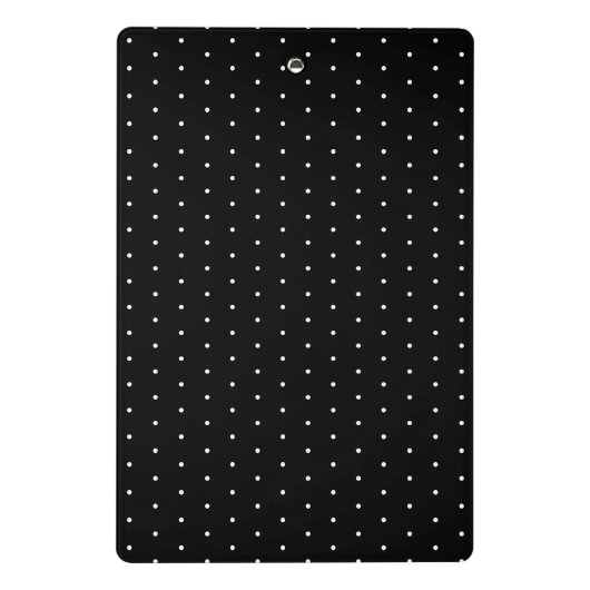 Preppy Black en White Tiny Polka Dots Pattern Mini Klembord (Achterkant)