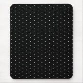 Preppy Black en White Tiny Polka Dots Pattern Muismat (Voorkant)
