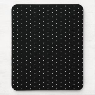 Preppy Black en White Tiny Polka Dots Pattern Muismat