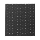 Preppy Black en White Tiny Polka Dots Pattern Notitieblok (Voorkant)