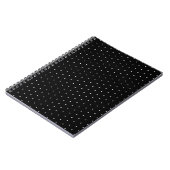 Preppy Black en White Tiny Polka Dots Pattern Notitieboek (Linkerzijde)