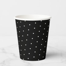 Preppy Black en White Tiny Polka Dots Pattern