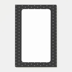Preppy Black en White Tiny Polka Dots Pattern Post-it® Notes